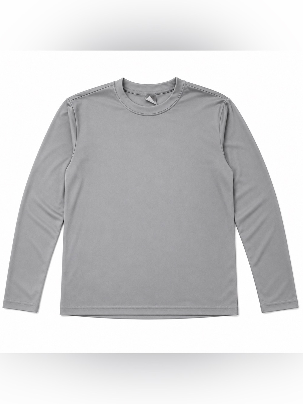 Opna Youth XS Gray Athletic Long Sleeve Performance Shirt Boys Activewear